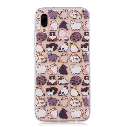 Pattern Printing TPU Back Case for Huawei P20 Lite / Nova 3e