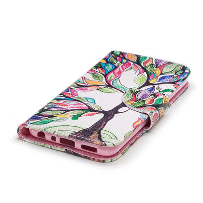 Pattern Printing PU Leather Wallet Stand Cover Case for Huawei P Smart/Enjoy 7S