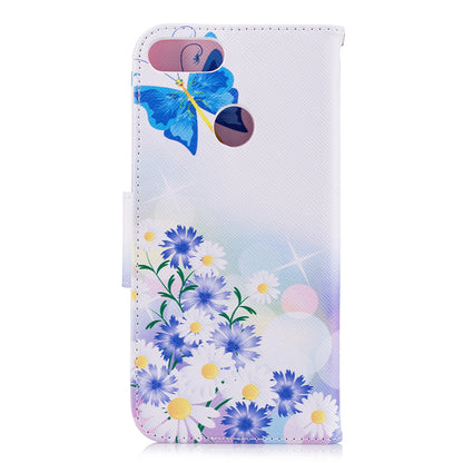 Pattern Printing PU Leather Wallet Stand Cover Case for Huawei P Smart/Enjoy 7S