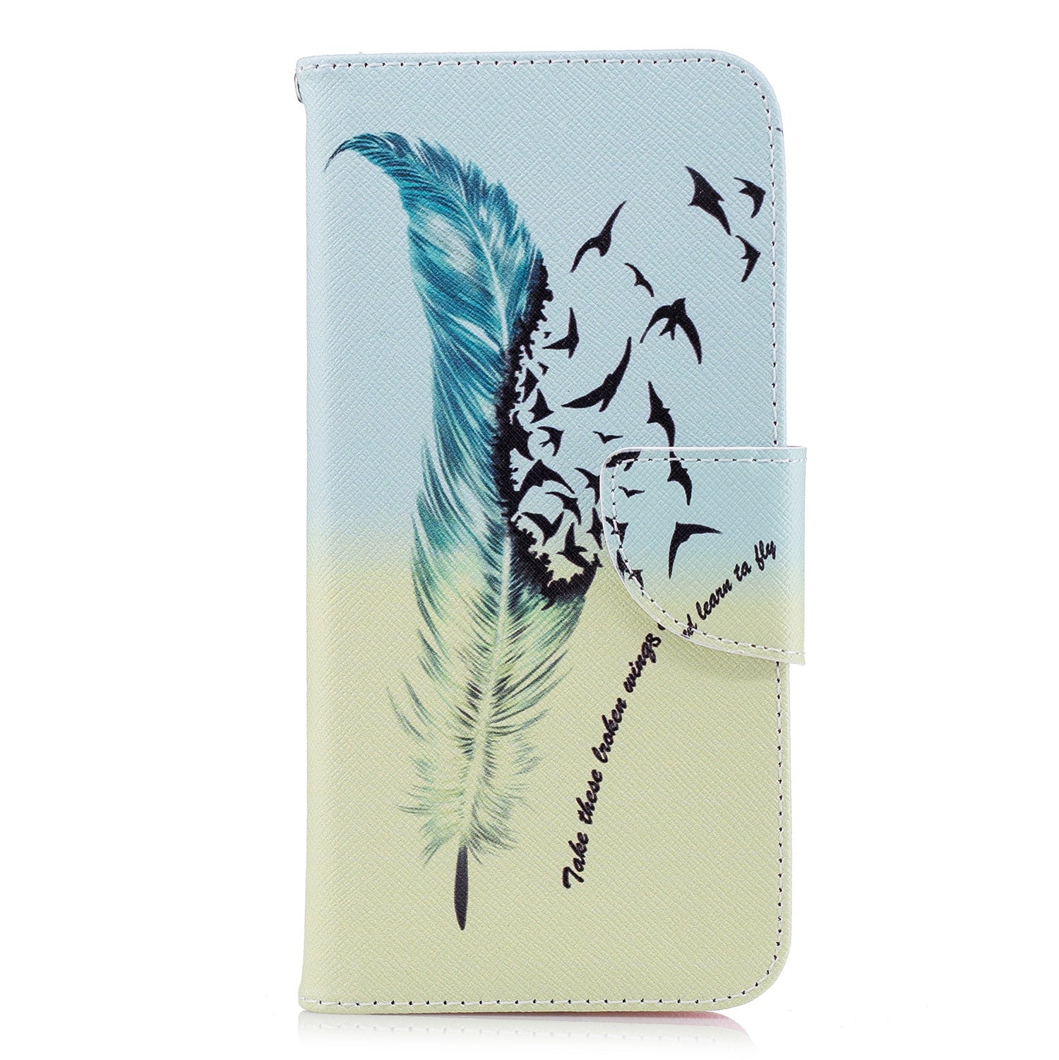 Pattern Printing PU Leather Wallet Stand Cover Case for Huawei P Smart/Enjoy 7S