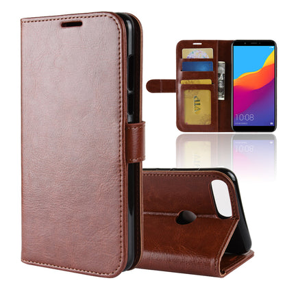 Crazy Horse Wallet Leather Stand Case for Huawei Honor 7C / Enjoy 8 /Y7 Prime (2018)