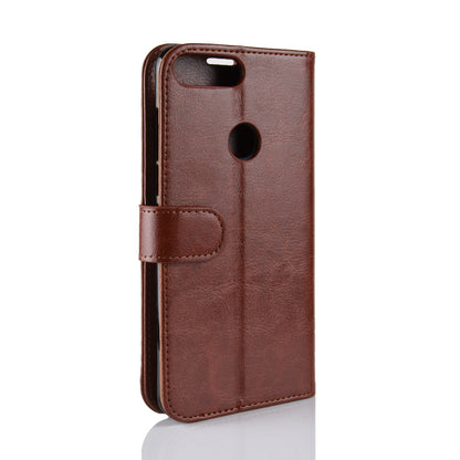 Crazy Horse Wallet Leather Stand Case for Huawei Honor 7C / Enjoy 8 /Y7 Prime (2018)