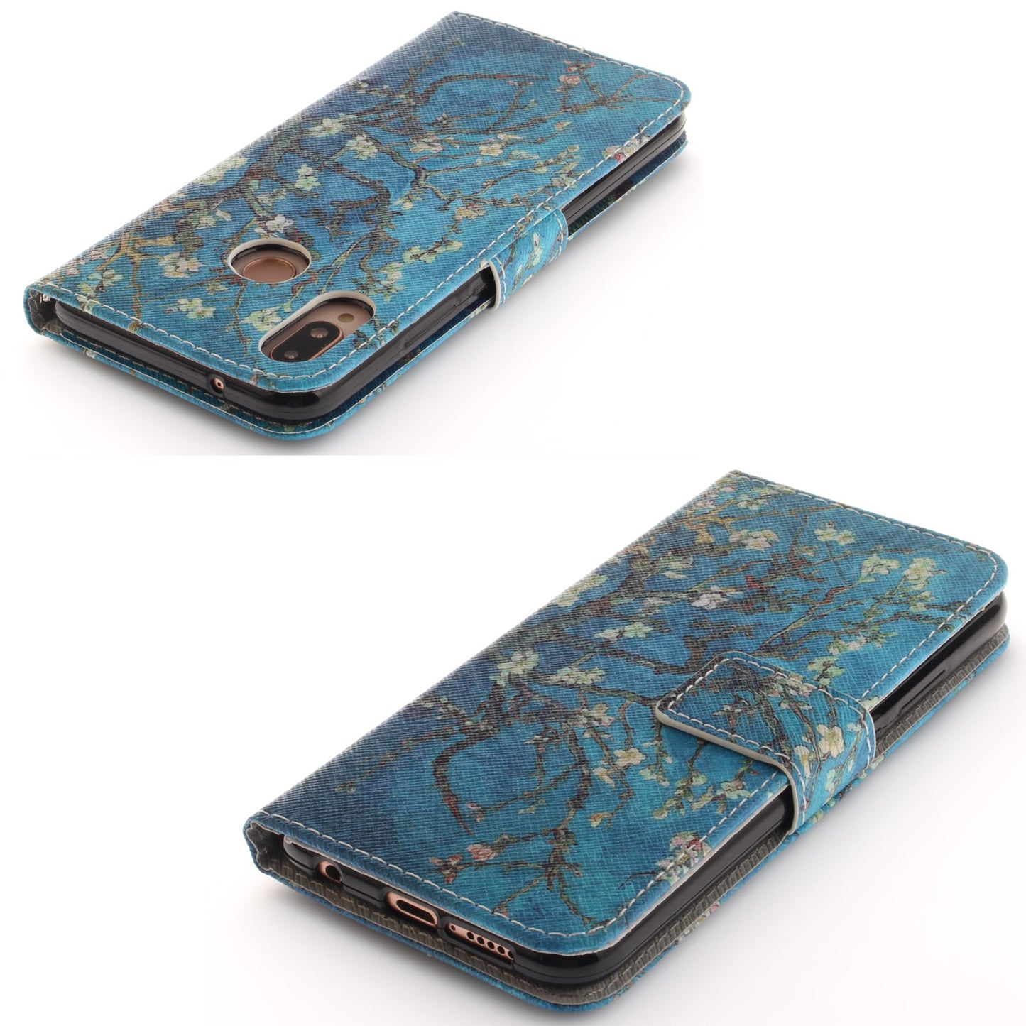 Patterned Wallet Stand PU Leather Case for Huawei P20 Lite / Nova 3e