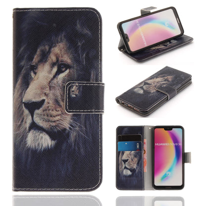 Patterned Wallet Stand PU Leather Case for Huawei P20 Lite / Nova 3e