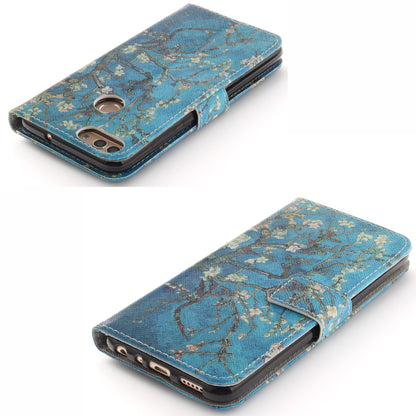 Patterned Wallet Stand PU Leather Cover for Huawei P Smart / Enjoy 7S