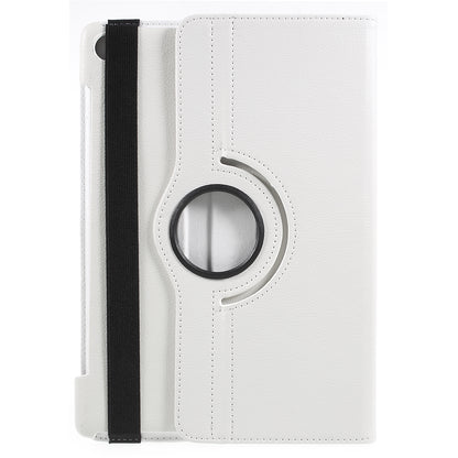 Litchi Skin Leather Case with Rotating Stand for Huawei MediaPad M5 10 / M5 10 (Pro)