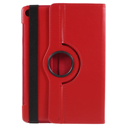 Litchi Skin Leather Case with Rotating Stand for Huawei MediaPad M5 10 / M5 10 (Pro)