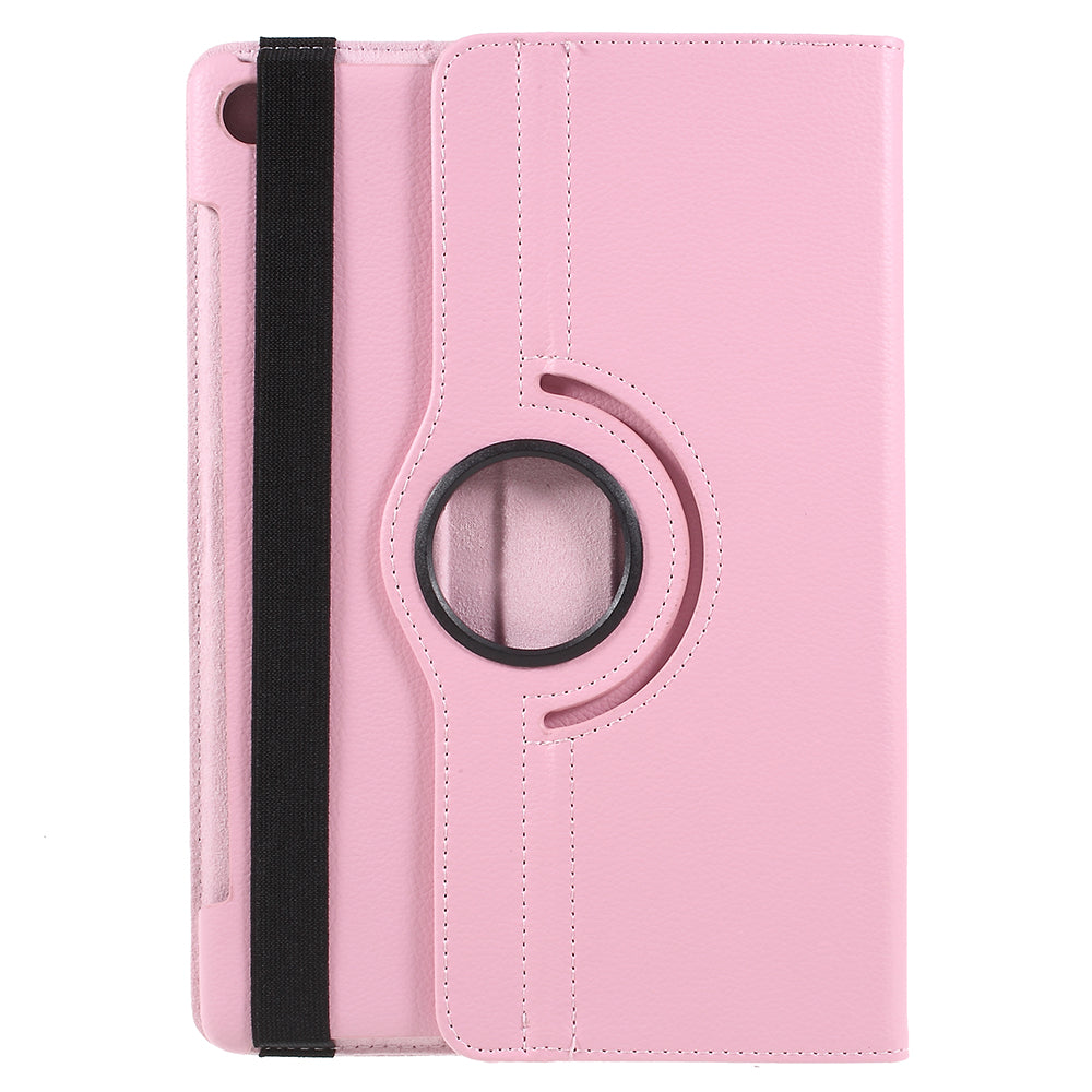 Litchi Skin Leather Case with Rotating Stand for Huawei MediaPad M5 10 / M5 10 (Pro)