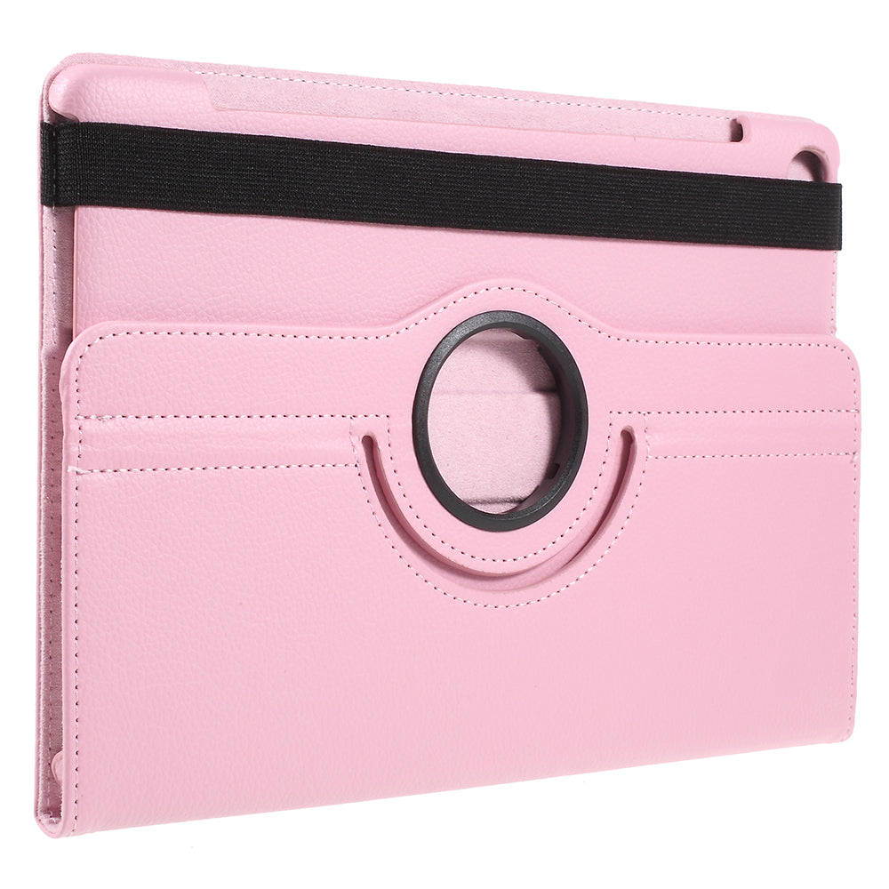 Litchi Skin Leather Case with Rotating Stand for Huawei MediaPad M5 10 / M5 10 (Pro)