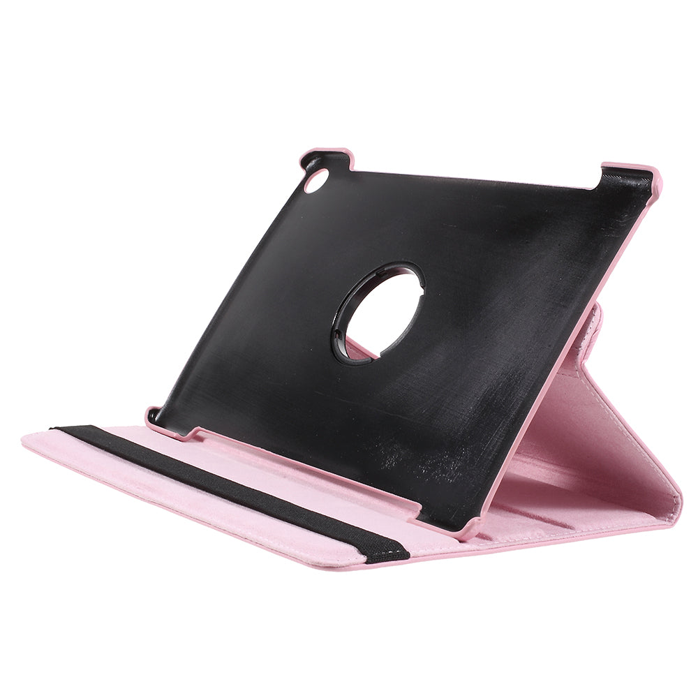 Litchi Skin Leather Case with Rotating Stand for Huawei MediaPad M5 10 / M5 10 (Pro)