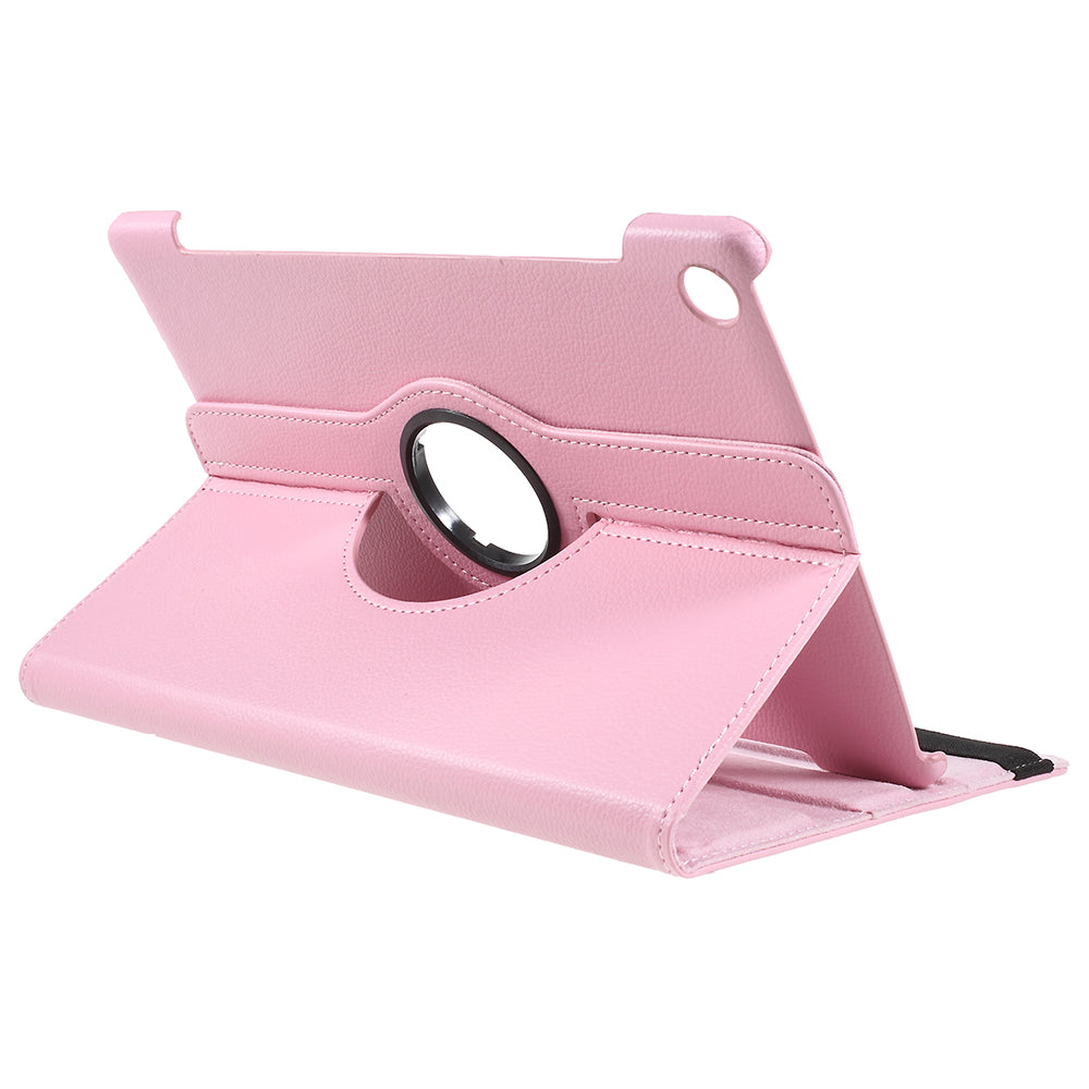 Litchi Skin Leather Case with Rotating Stand for Huawei MediaPad M5 10 / M5 10 (Pro)