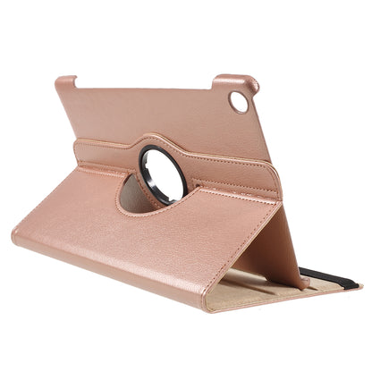 Litchi Skin Leather Case with Rotating Stand for Huawei MediaPad M5 10 / M5 10 (Pro)