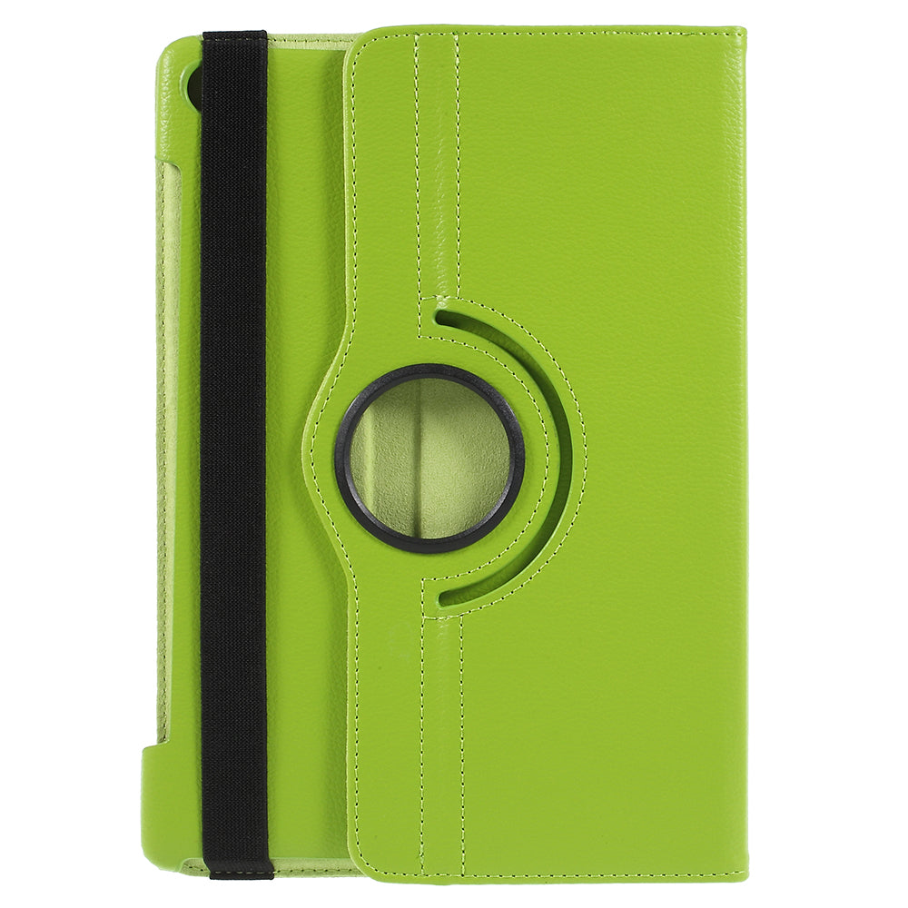 Litchi Skin Leather Case with Rotating Stand for Huawei MediaPad M5 10 / M5 10 (Pro)