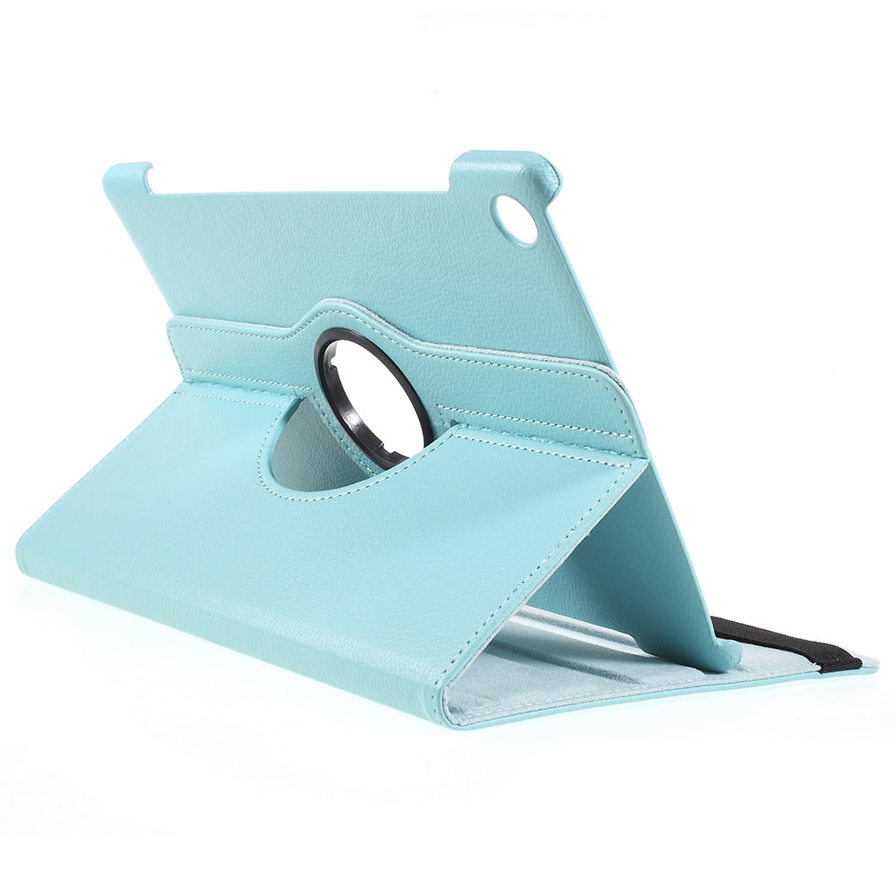 Litchi Skin Leather Case with Rotating Stand for Huawei MediaPad M5 10 / M5 10 (Pro)