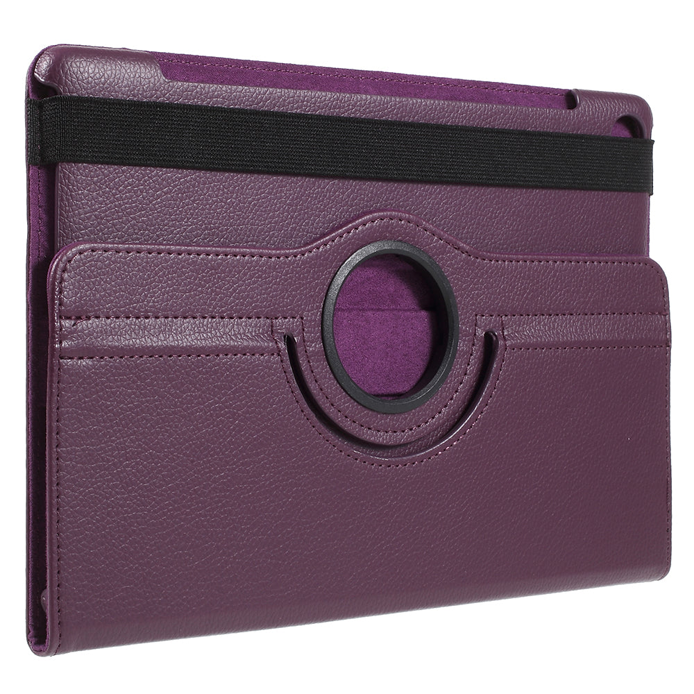 Litchi Skin Leather Case with Rotating Stand for Huawei MediaPad M5 10 / M5 10 (Pro)