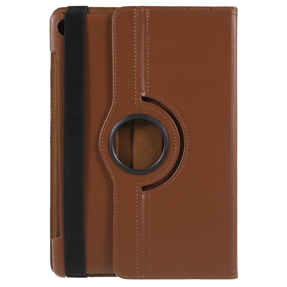 Litchi Skin Leather Case with Rotating Stand for Huawei MediaPad M5 10 / M5 10 (Pro)