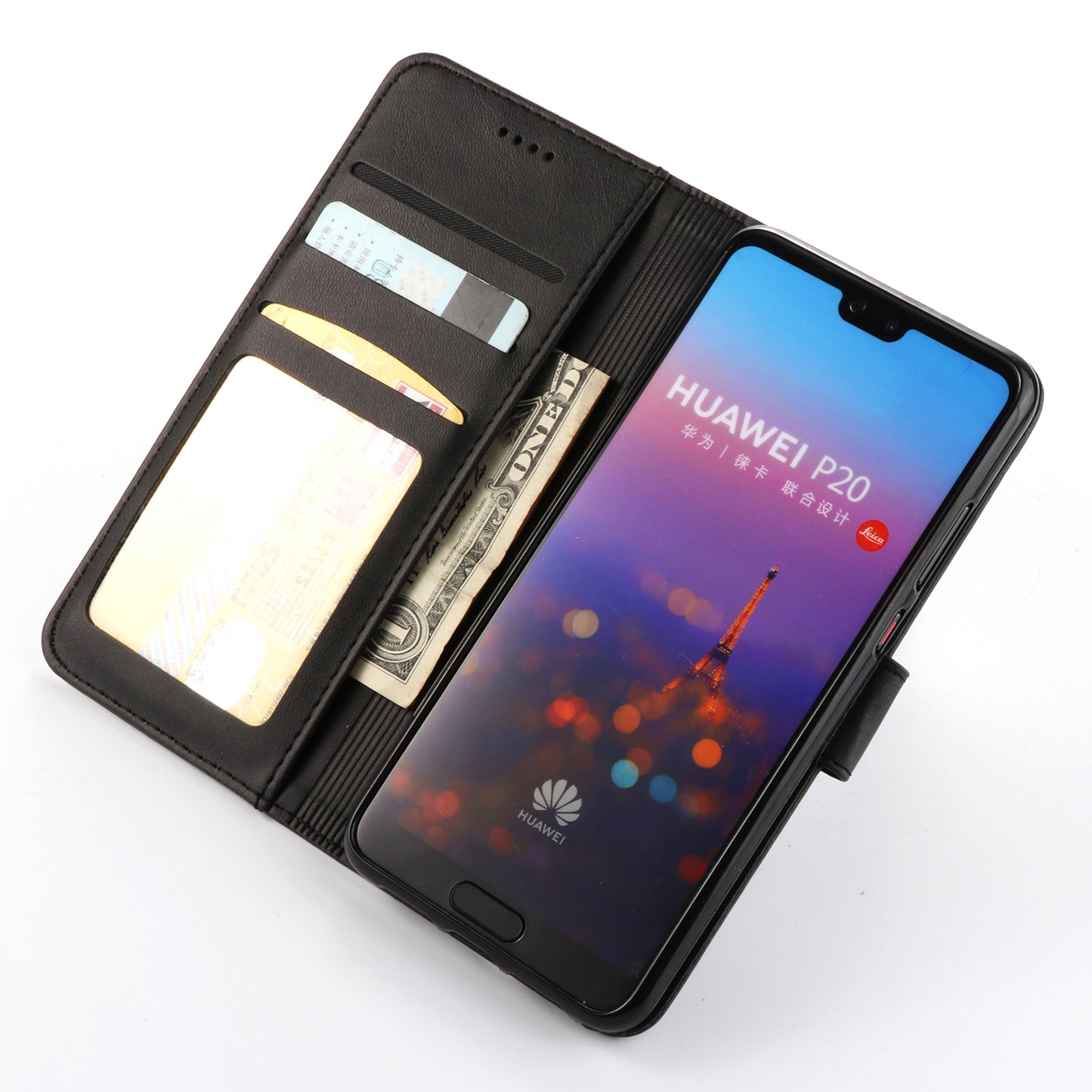 LC.IMEEKE Wallet Stand Leather Protective Case for Huawei P20