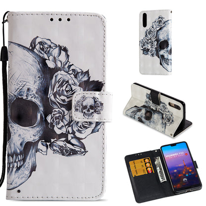 Pattern Printing Wallet Leather Phone Case with Stand for Huawei P20