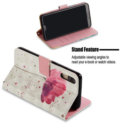 Pattern Printing Wallet Leather Phone Case with Stand for Huawei P20