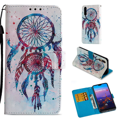 Pattern Printing Wallet Leather Phone Case with Stand for Huawei P20