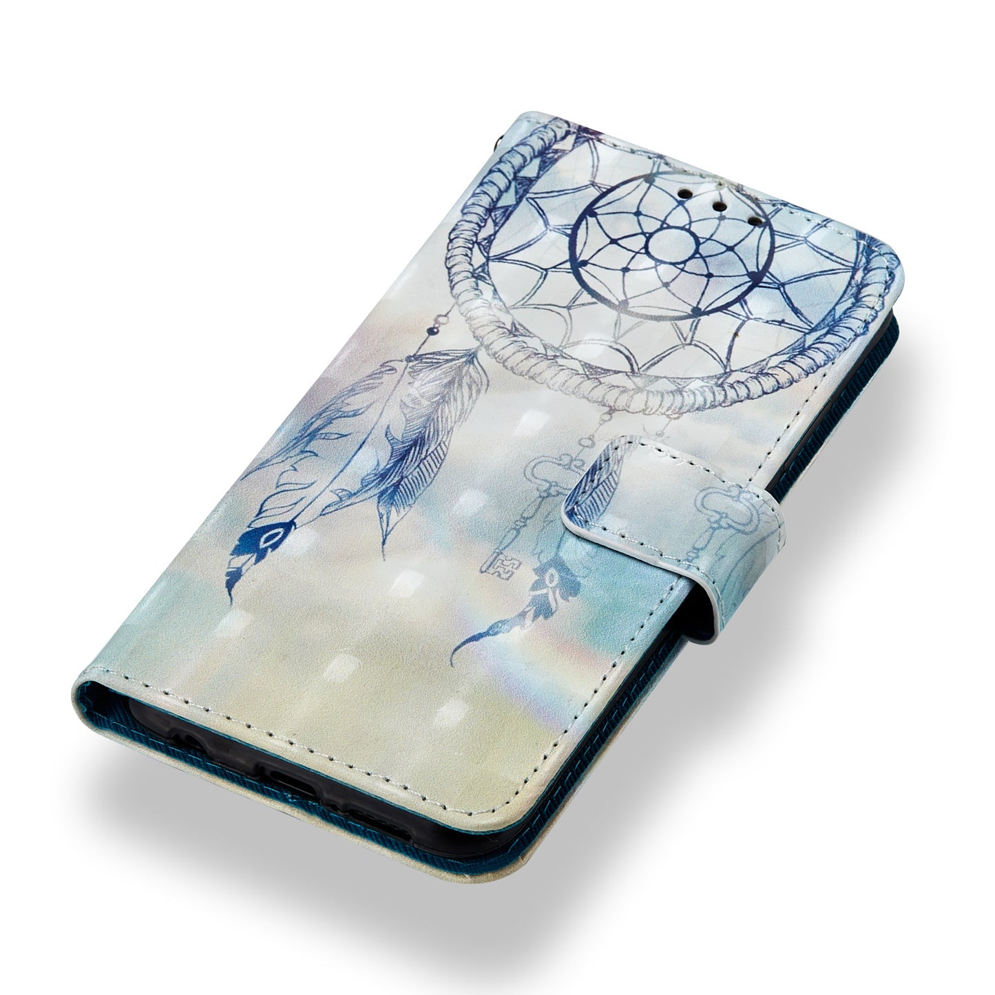 For Huawei P20 Lite / Nova 3e (China) Pattern Printing Leather Stand Magnetic Case