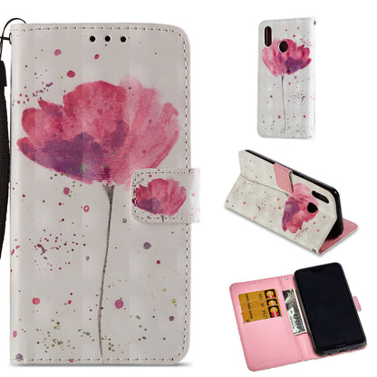 For Huawei P20 Lite / Nova 3e (China) Pattern Printing Leather Stand Magnetic Case