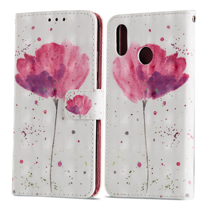 For Huawei P20 Lite / Nova 3e (China) Pattern Printing Leather Stand Magnetic Case