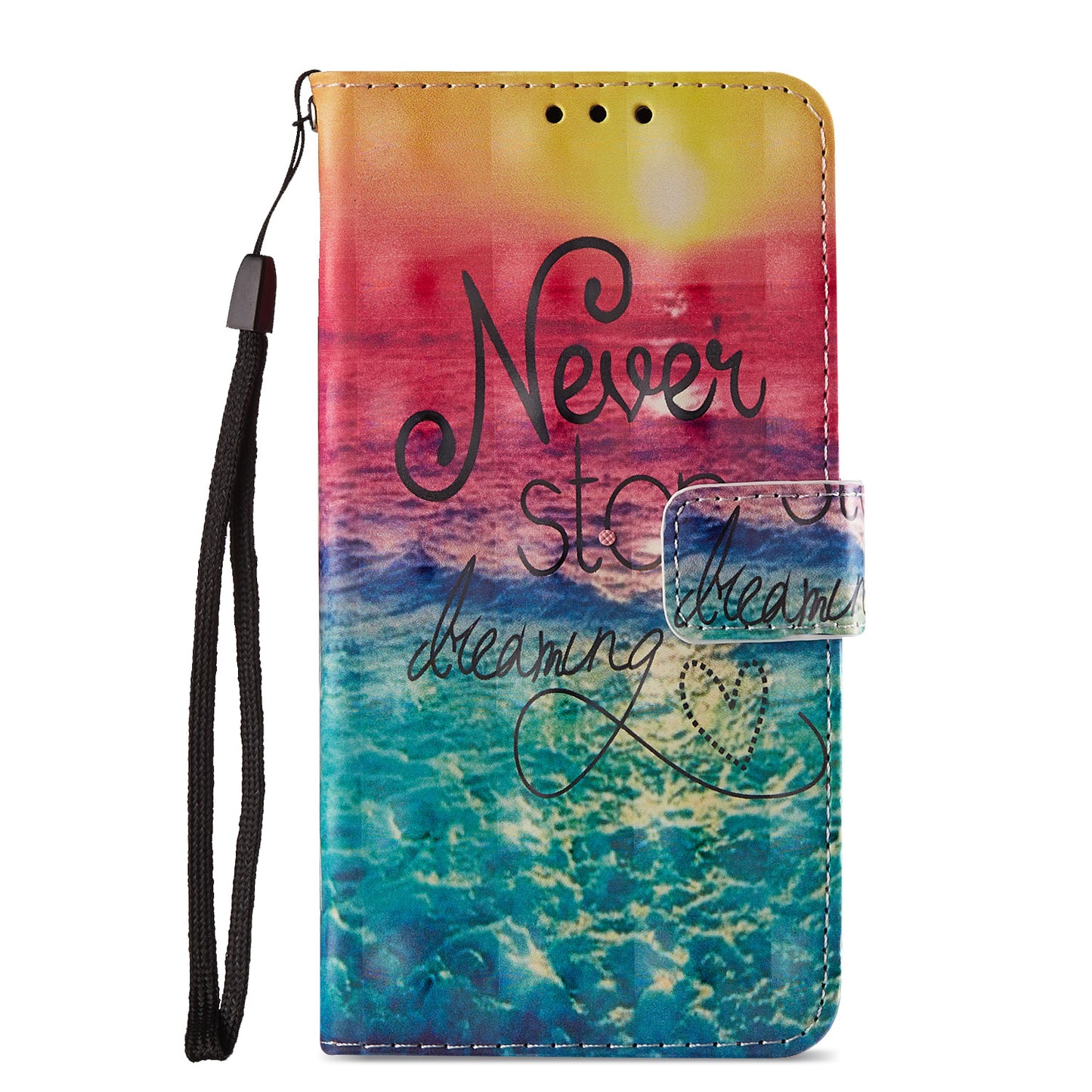 For Huawei P20 Lite / Nova 3e (China) Pattern Printing Leather Stand Magnetic Case