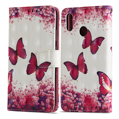 For Huawei P20 Lite / Nova 3e (China) Pattern Printing Leather Stand Magnetic Case