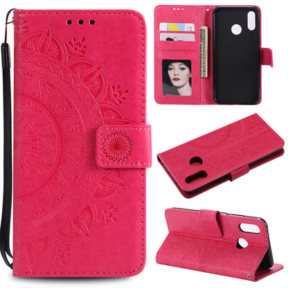 Imprinted Mandala Pattern PU Leather Wallet Stand Cover Case for Huawei P20 Lite / Nova 3e