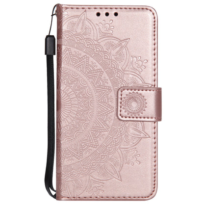 Imprinted Mandala Pattern PU Leather Wallet Stand Cover Case for Huawei P20 Lite / Nova 3e