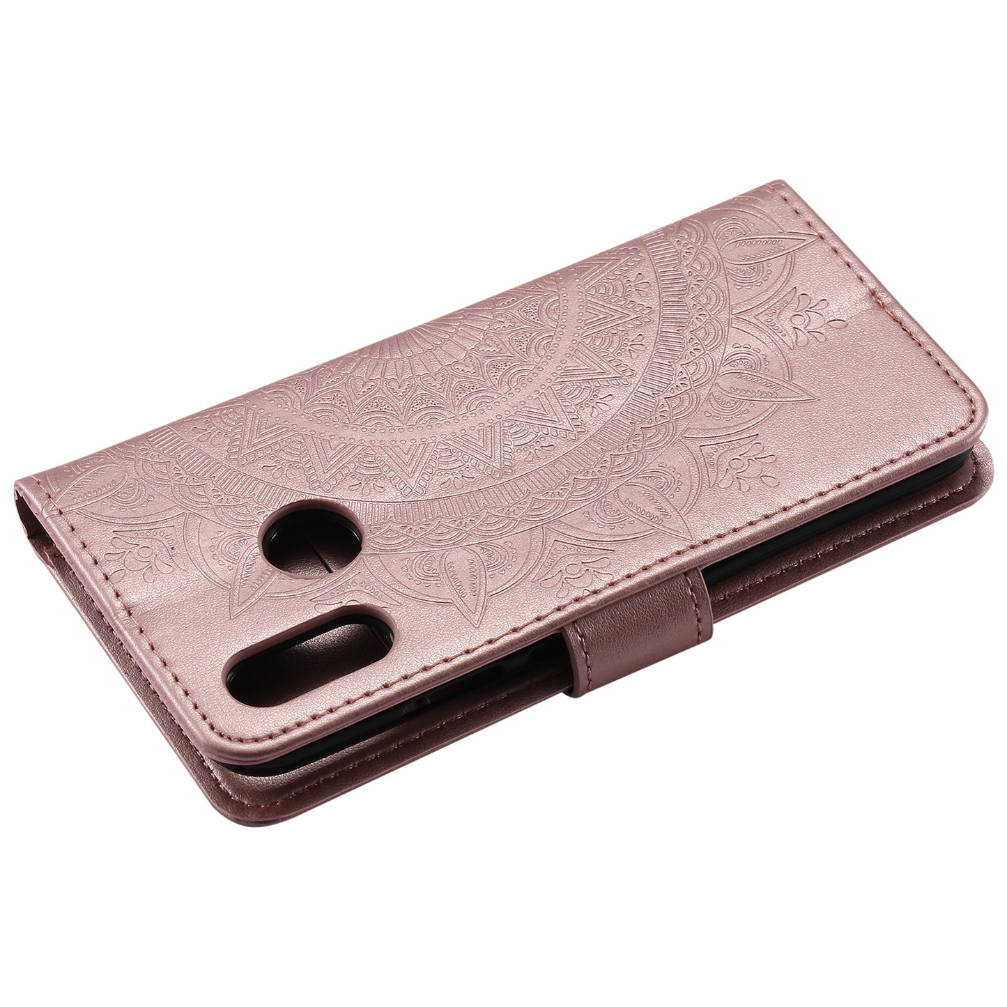 Imprinted Mandala Pattern PU Leather Wallet Stand Cover Case for Huawei P20 Lite / Nova 3e