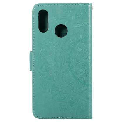 Imprinted Mandala Pattern PU Leather Wallet Stand Cover Case for Huawei P20 Lite / Nova 3e