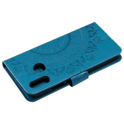 Imprinted Mandala Pattern PU Leather Wallet Stand Cover Case for Huawei P20 Lite / Nova 3e