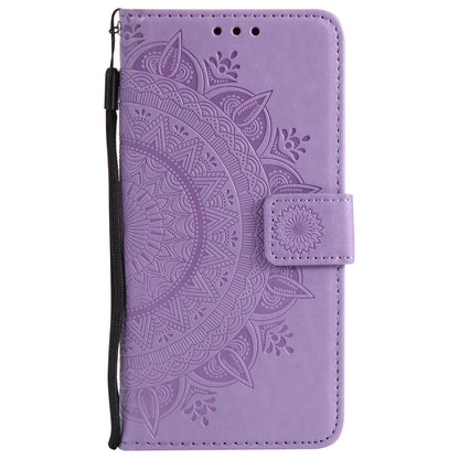 Imprinted Mandala Pattern PU Leather Wallet Stand Cover Case for Huawei P20 Lite / Nova 3e