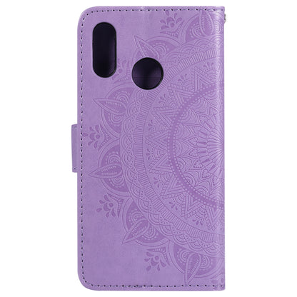 Imprinted Mandala Pattern PU Leather Wallet Stand Cover Case for Huawei P20 Lite / Nova 3e