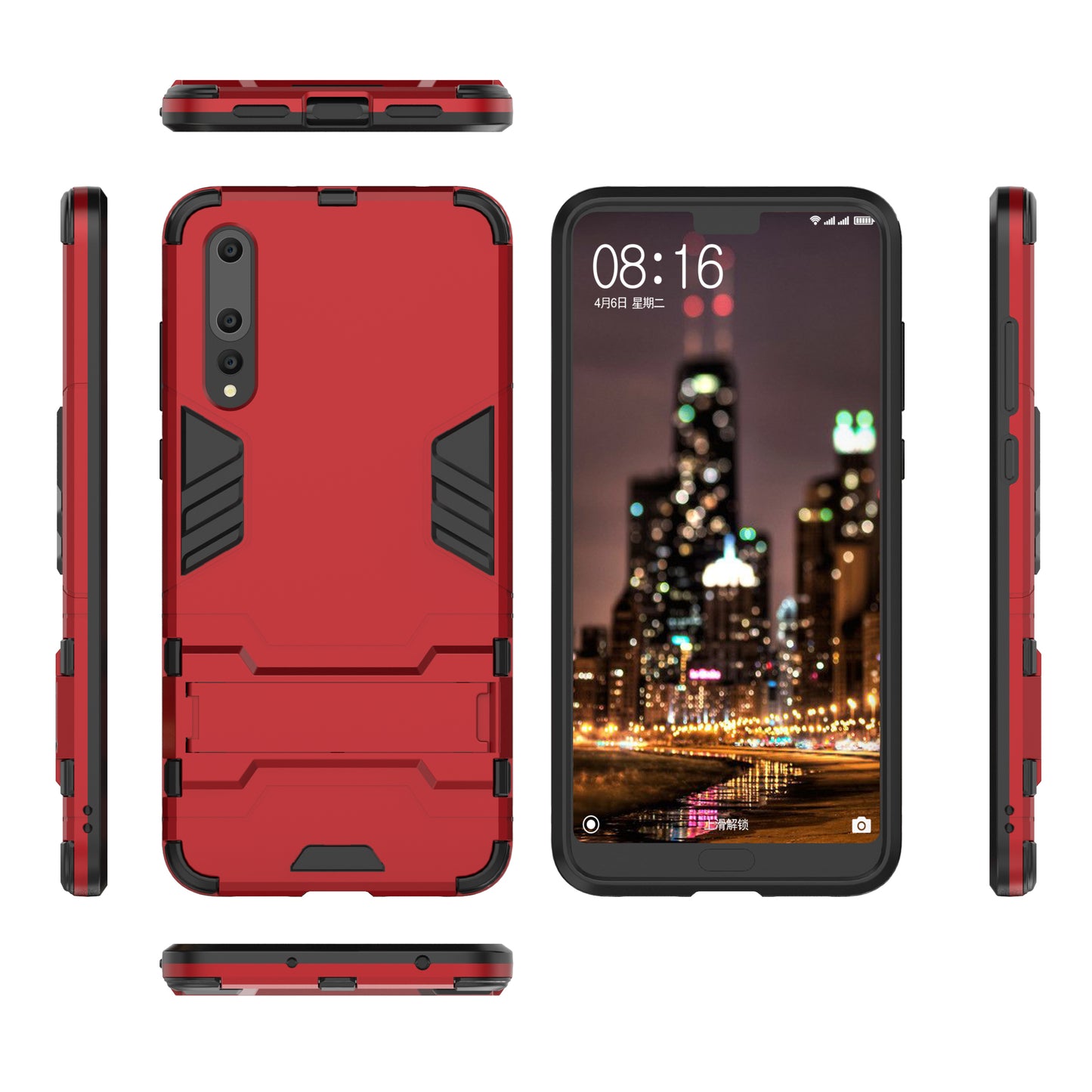 Cool Guard PC TPU Combo Mobile Casing with Kickstand for Huawei P20 Pro