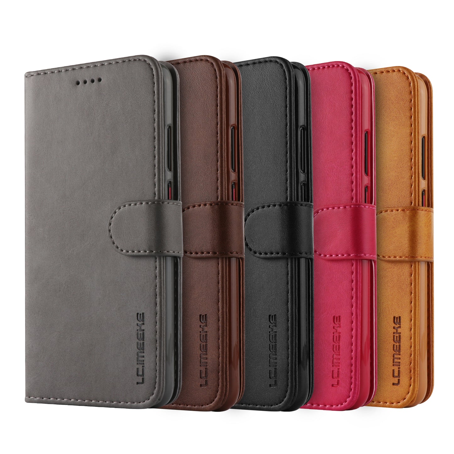 LC.IMEEKE Wallet Leather Stand Case for Huawei P20 Pro Dual Sided Magnetic Clasp Cover Case