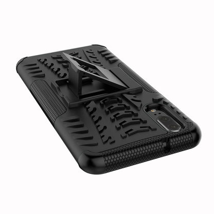 Anti-slip PC + TPU Hybrid Case with Kickstand for Huawei P20