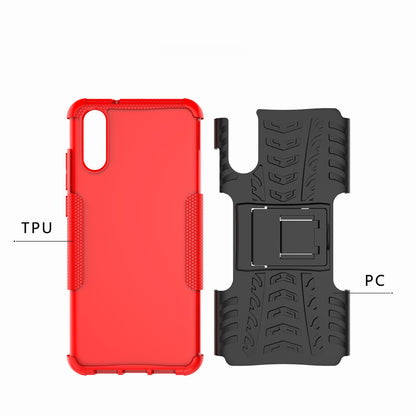 Anti-slip PC + TPU Hybrid Case with Kickstand for Huawei P20