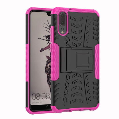 Anti-slip PC + TPU Hybrid Case with Kickstand for Huawei P20