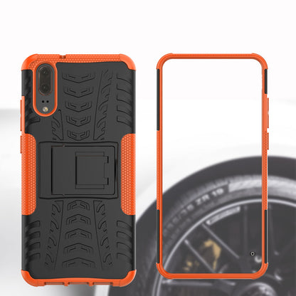 Anti-slip PC + TPU Hybrid Case with Kickstand for Huawei P20