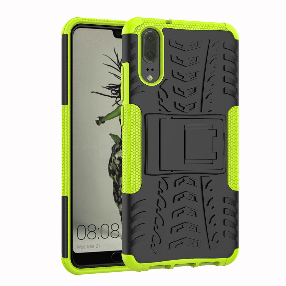 Anti-slip PC + TPU Hybrid Case with Kickstand for Huawei P20