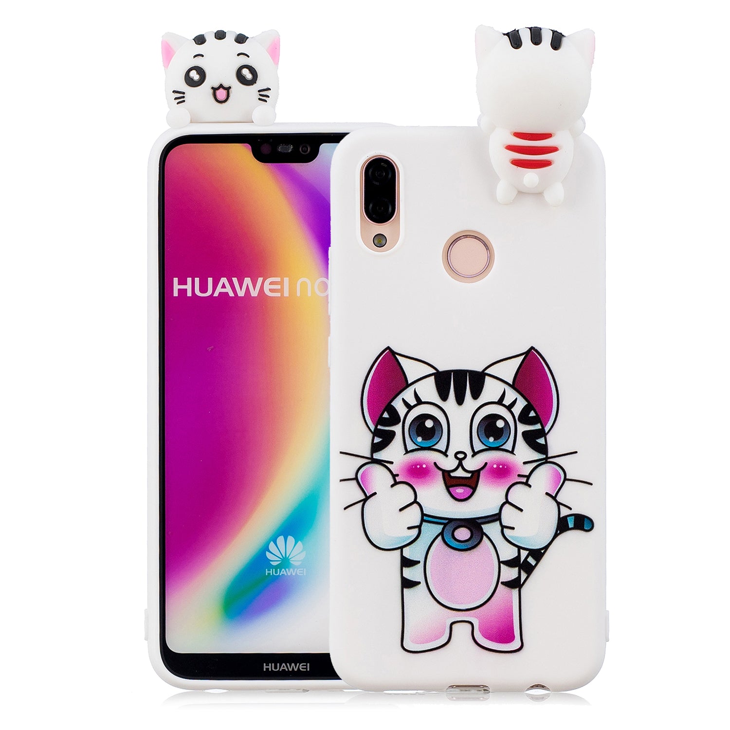 3D Cute Doll Pattern Printing TPU Mobile Case for Huawei P20 Lite / Nova 3e