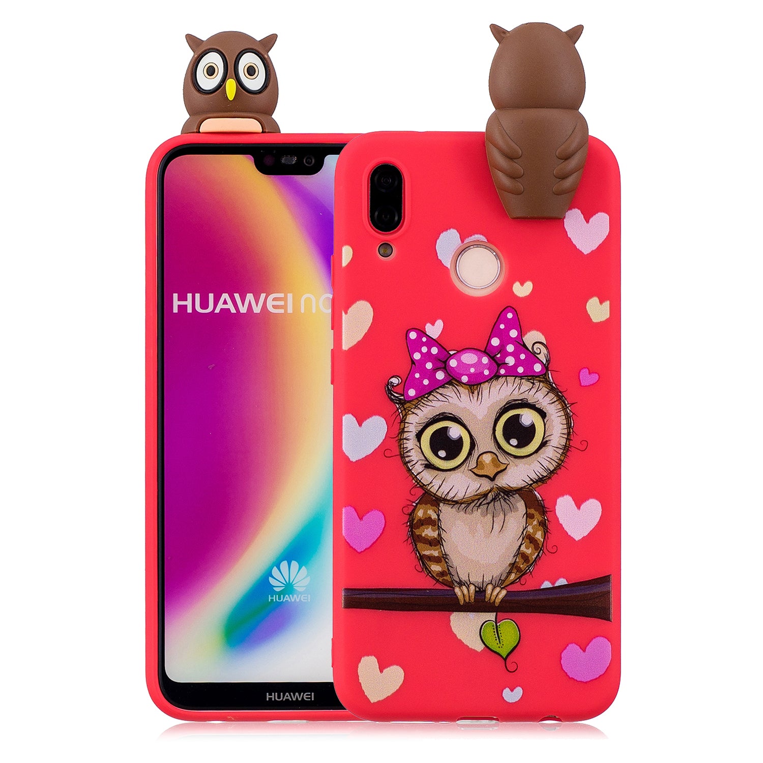 3D Cute Doll Pattern Printing TPU Mobile Case for Huawei P20 Lite / Nova 3e