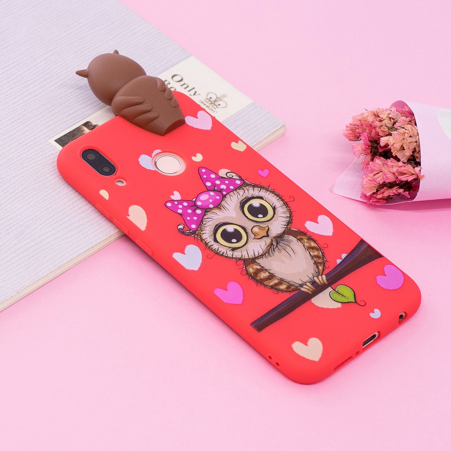 3D Cute Doll Pattern Printing TPU Mobile Case for Huawei P20 Lite / Nova 3e