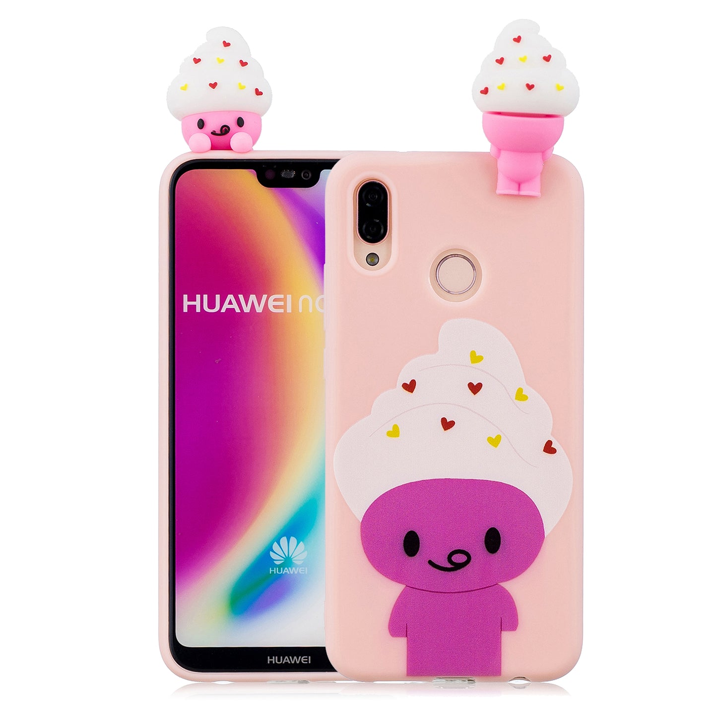 3D Cute Doll Pattern Printing TPU Mobile Case for Huawei P20 Lite / Nova 3e