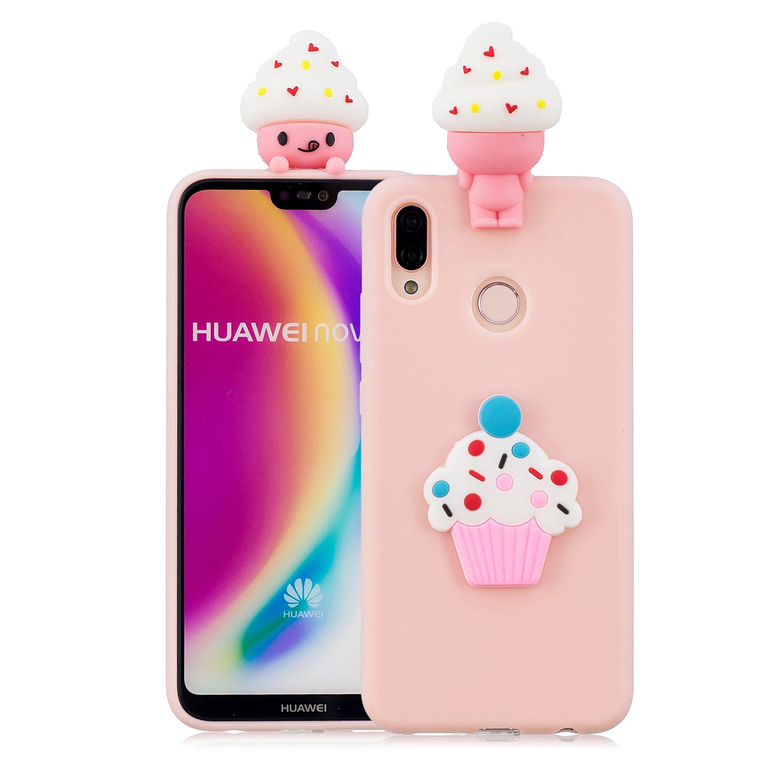 3D Cute Doll Pattern Printing TPU Case for Huawei P20 Lite / Nova 3e