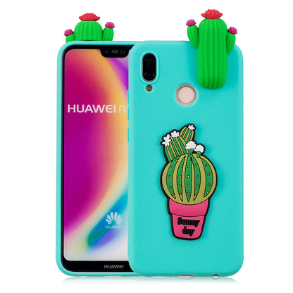 3D Cute Doll Pattern Printing TPU Case for Huawei P20 Lite / Nova 3e