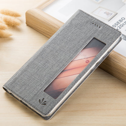 VILI DMX Cross Texture View Window Leather Case for Huawei P20 Pro